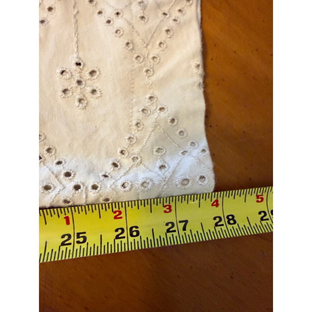Free People Women’s Set The Tone Eyelet Jumpsuit Cream Size 12 NEW - Picture 12 of 12